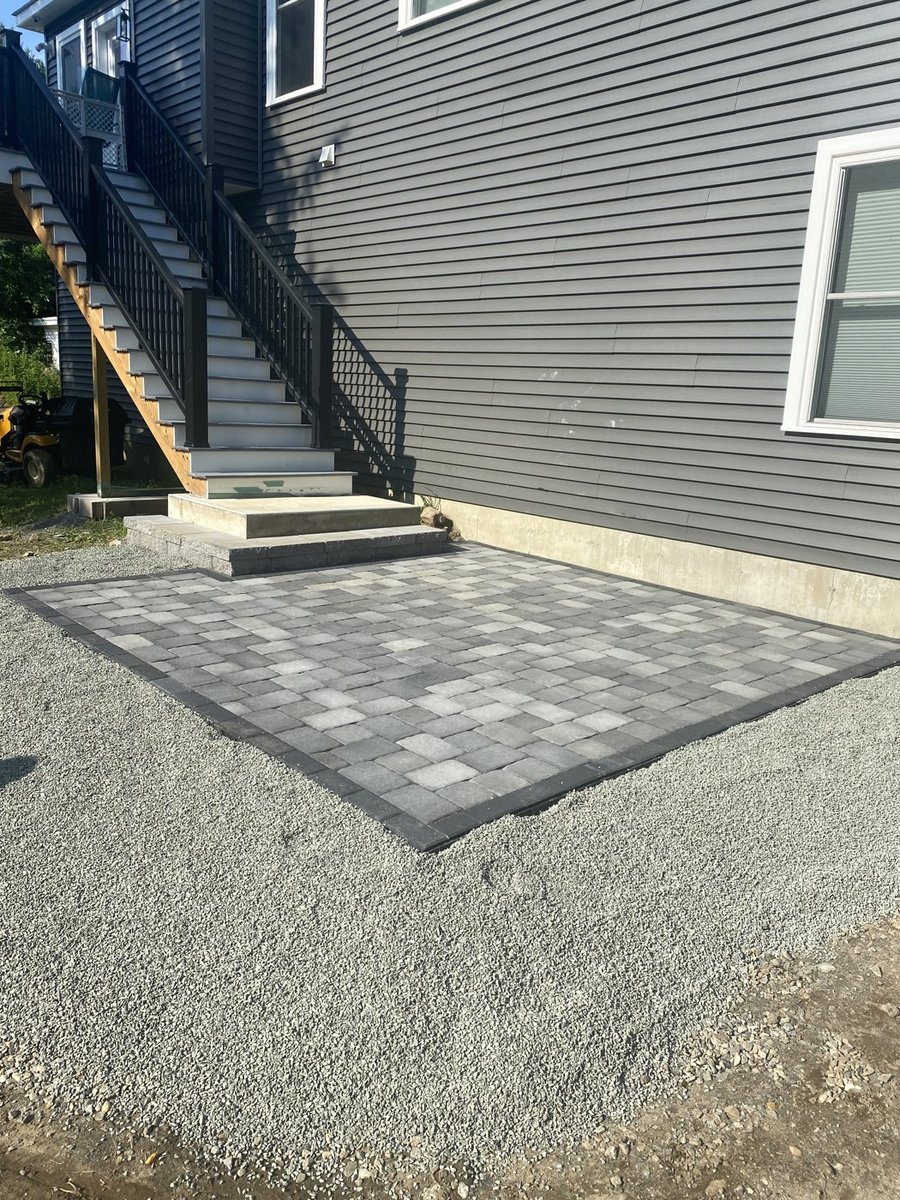 Paver patio installation by DNA Landscaping in Westborough, Massachusetts